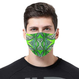 "Green Pulse" 3D Mouth Mask with Drawstring