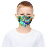 "Jt" Blue 3D Mouth Mask with Drawstring