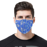 "Summer Heat" Blue 3D Mouth Mask with Drawstring