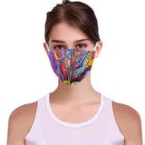 "Fire" 3D Mouth Mask with Drawstring