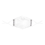 "Black Ice" White 3D Mouth Mask with Drawstring (Non-Medical)