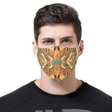 "Jenco" Orange 3D Mouth Mask with Drawstring